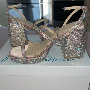 Brand new Betsey Johnson block heelsNEVER WORN
